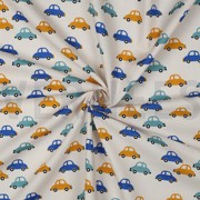 POPELINE DE COTON VOITURES BLANC CASSÉ (thumbnail) #3