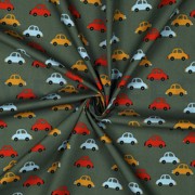 KATOENEN POPLIN AUTO’S LEGERGROEN (thumbnail) #3