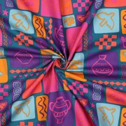 KATOENEN POPLIN ZOMER PATCHWORK PETROL (thumbnail) #3