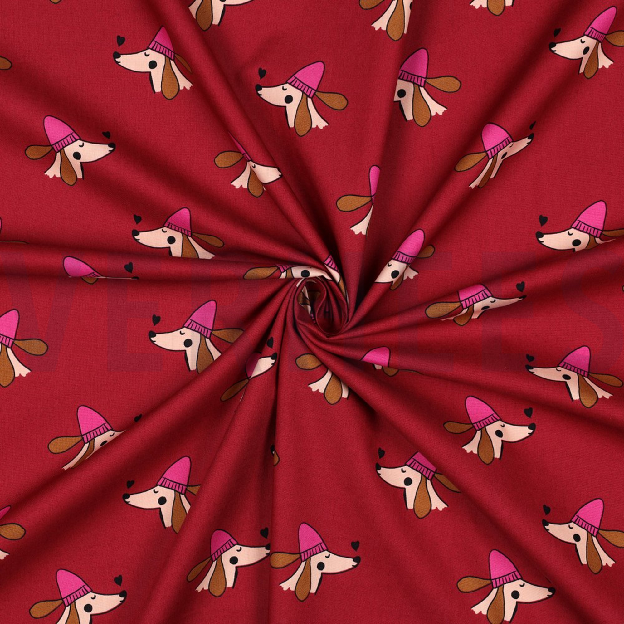 FINE POPLIN DOGS BURGUNDY (high resolution) #3