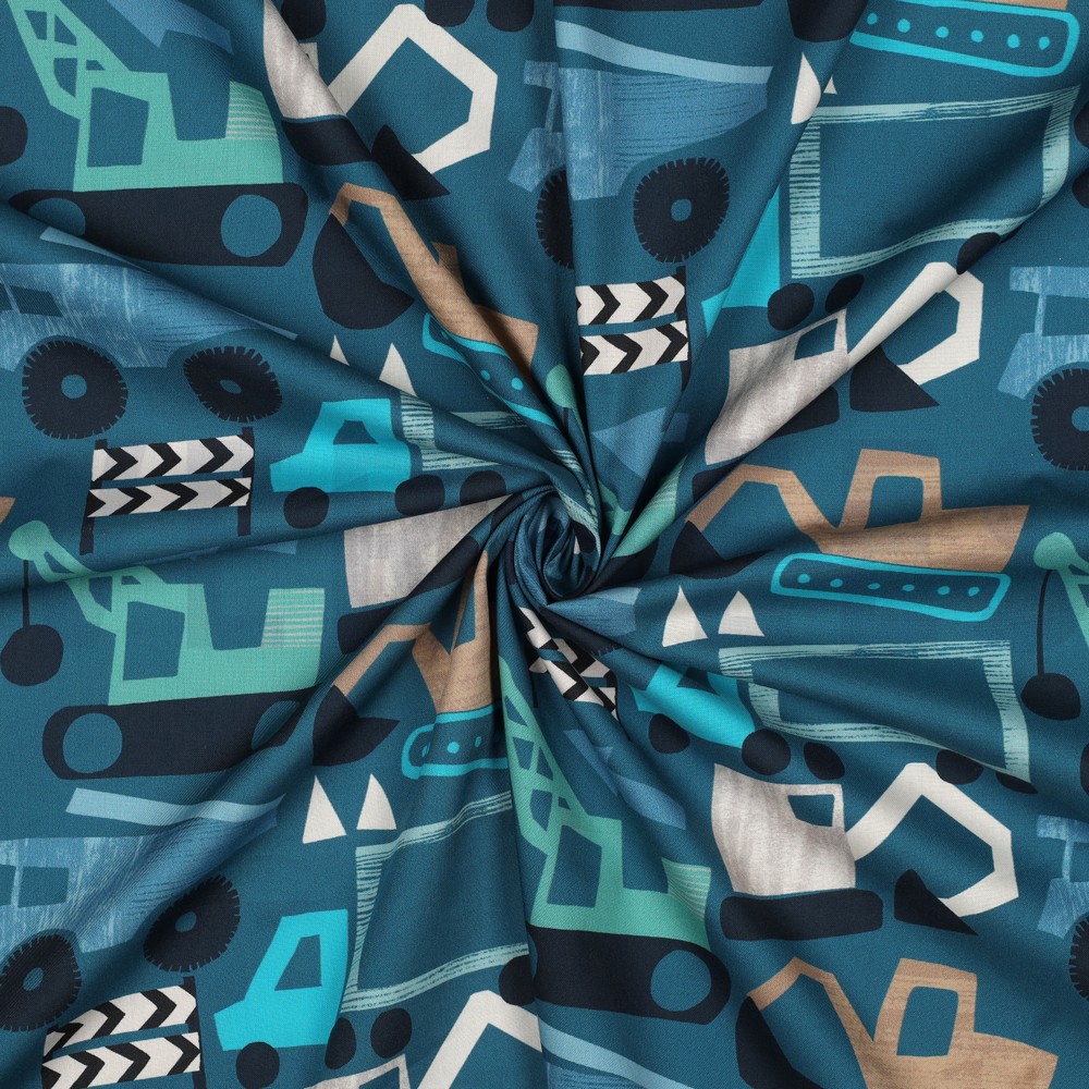 FINE POPLIN DIGITAL VEHICLES PETROL #7