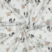 POPELINE DE COTON DIGITAL ANIMAUX SAFARI BLANC CASSÉ (thumbnail) #3