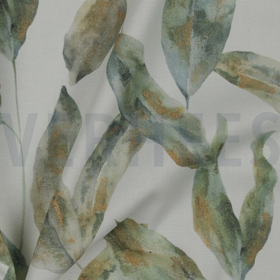 CANVAS DIGITAAL BLADEREN GEBROKEN WIT #7