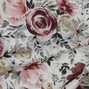 DOUBLE GAUZE DIGITAL FLOWERS WHITE (thumbnail) #3