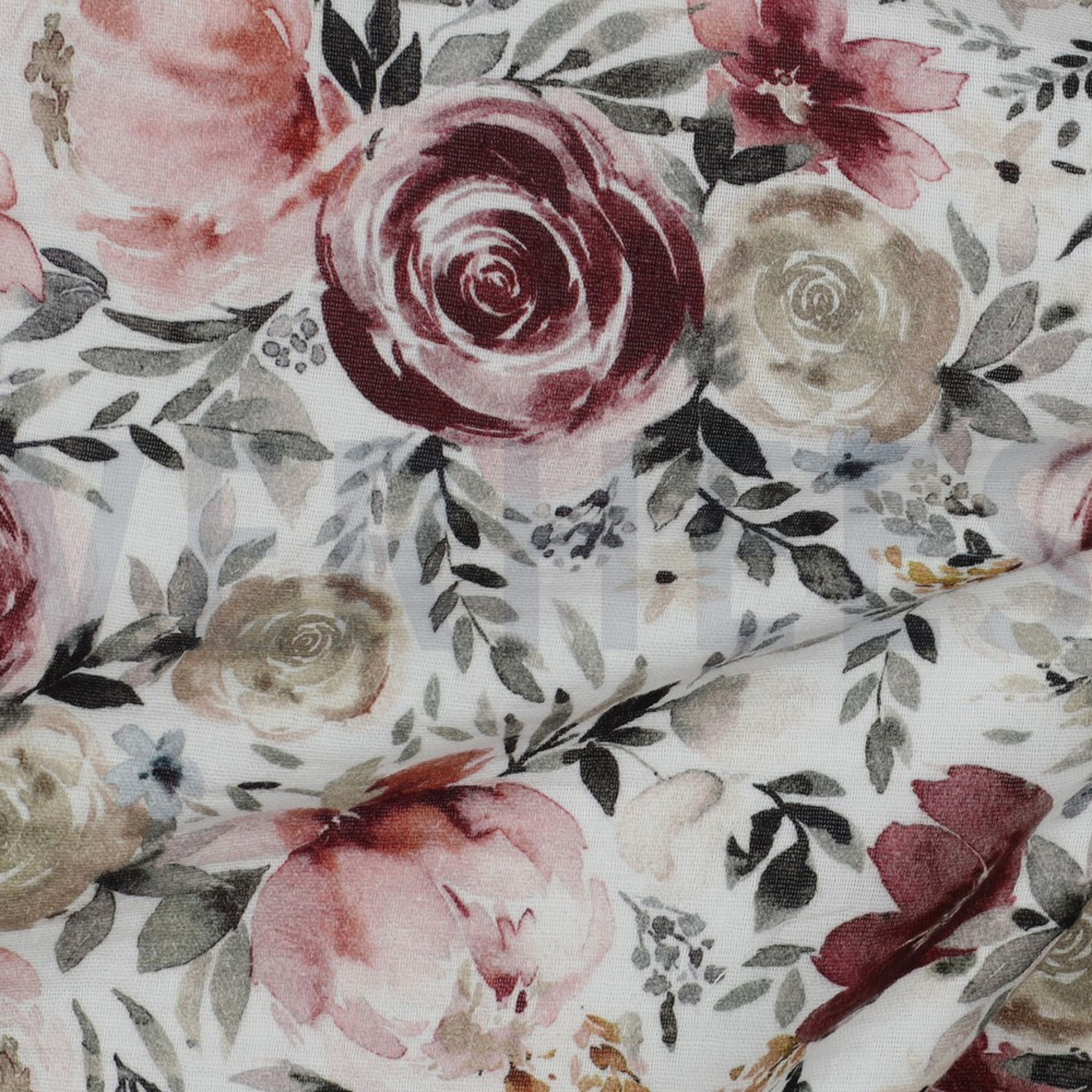 DOUBLE GAUZE DIGITAL FLOWERS WHITE (high resolution) #3