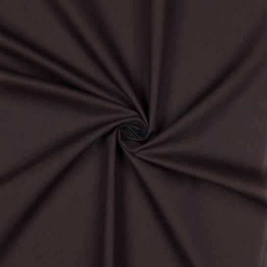 KATOENEN POPLIN DONKERBRUIN #7