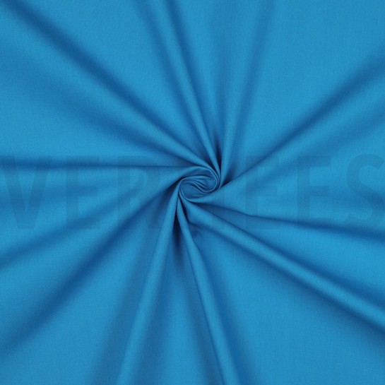 KATOENEN POPLIN AQUA BLAUW #7