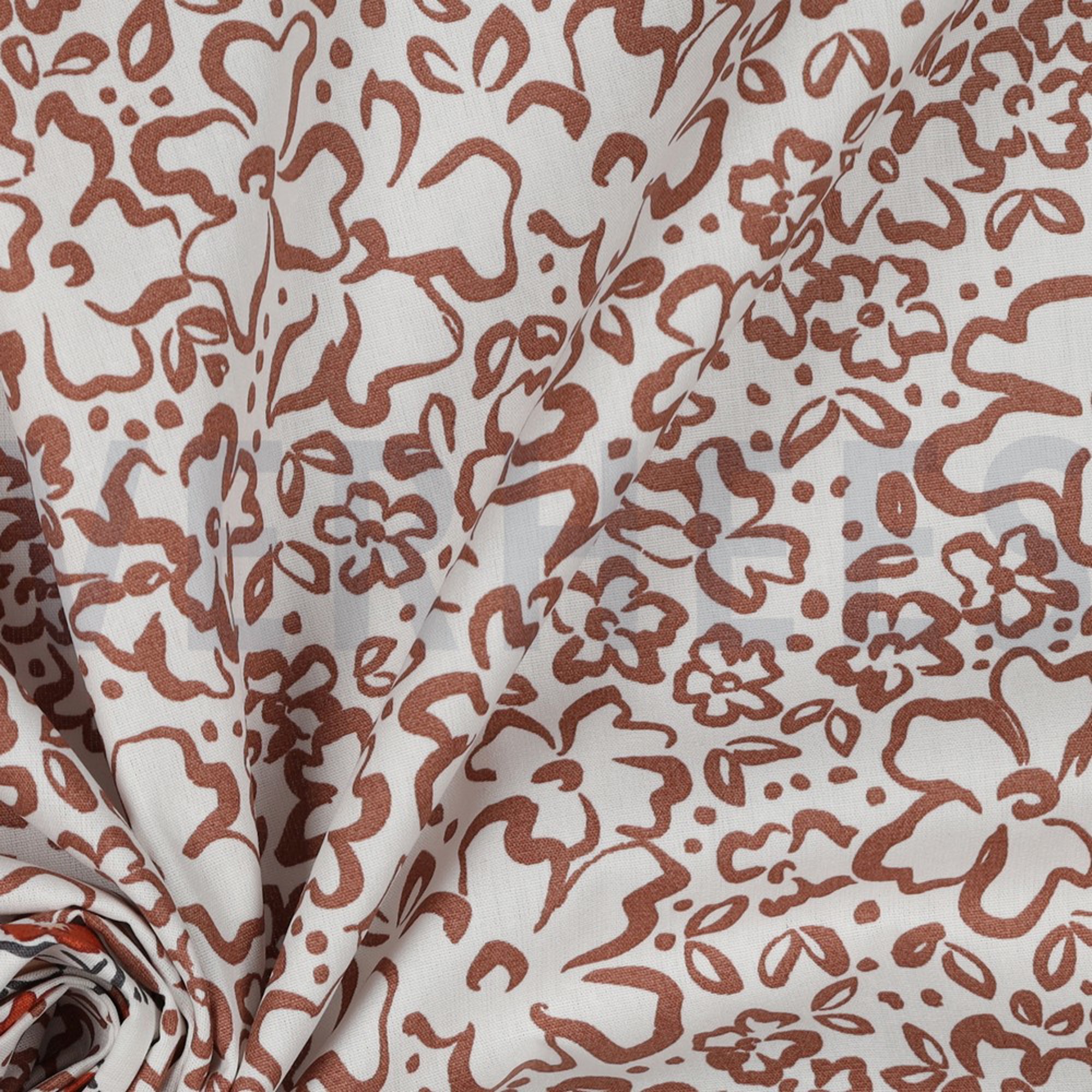 KATOENEN POPLIN WILDE BLOEMEN GEBROKEN WIT (high resolution) #3