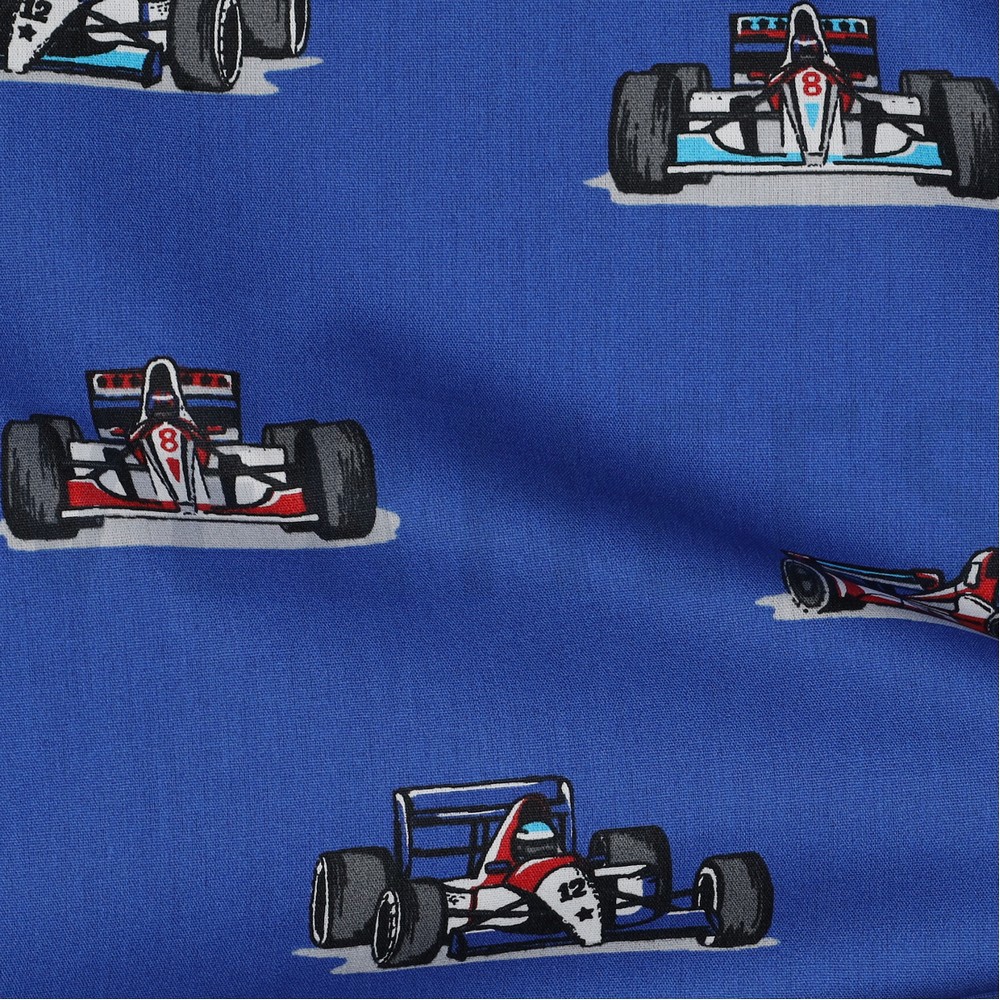 KATOENEN POPLIN RACEAUTO’S BLAUW #7