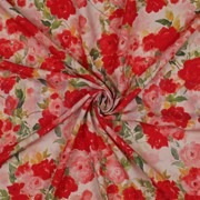 VISCOSE RADIANCE DIGITAAL BLOEMEN ROOD (thumbnail) #3