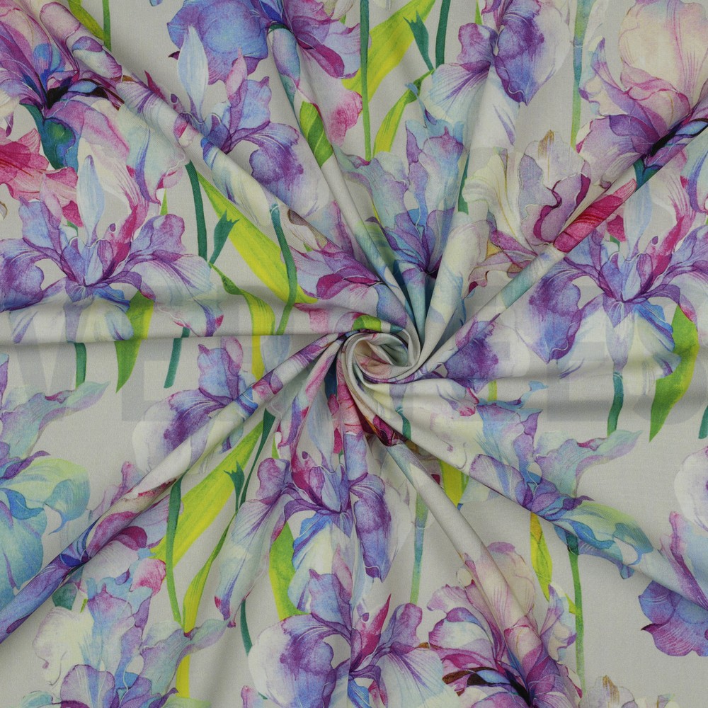 VISCOSE RADIANCE DIGITAL FLEURS ÉCRU #7