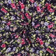 VISCOSE RADIANCE DIGITAL FLEURS BLEU MARINE (thumbnail) #3