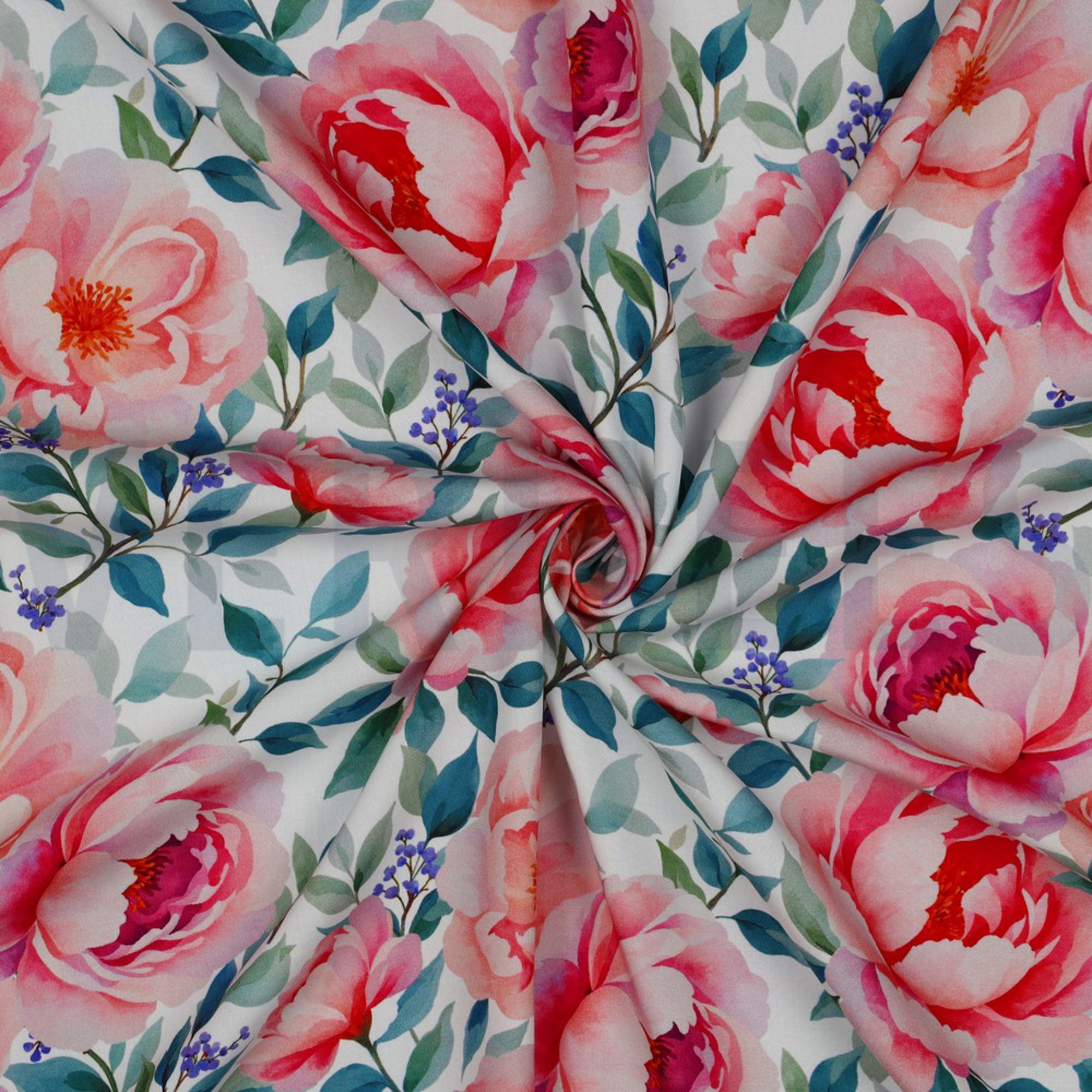 VISCOSE RADIANCE DIGITAL FLEURS BLANC (high resolution) #3