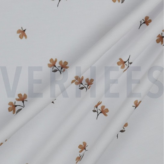 JERSEY DIGITAL GOTS FLOWERS WHITE #7