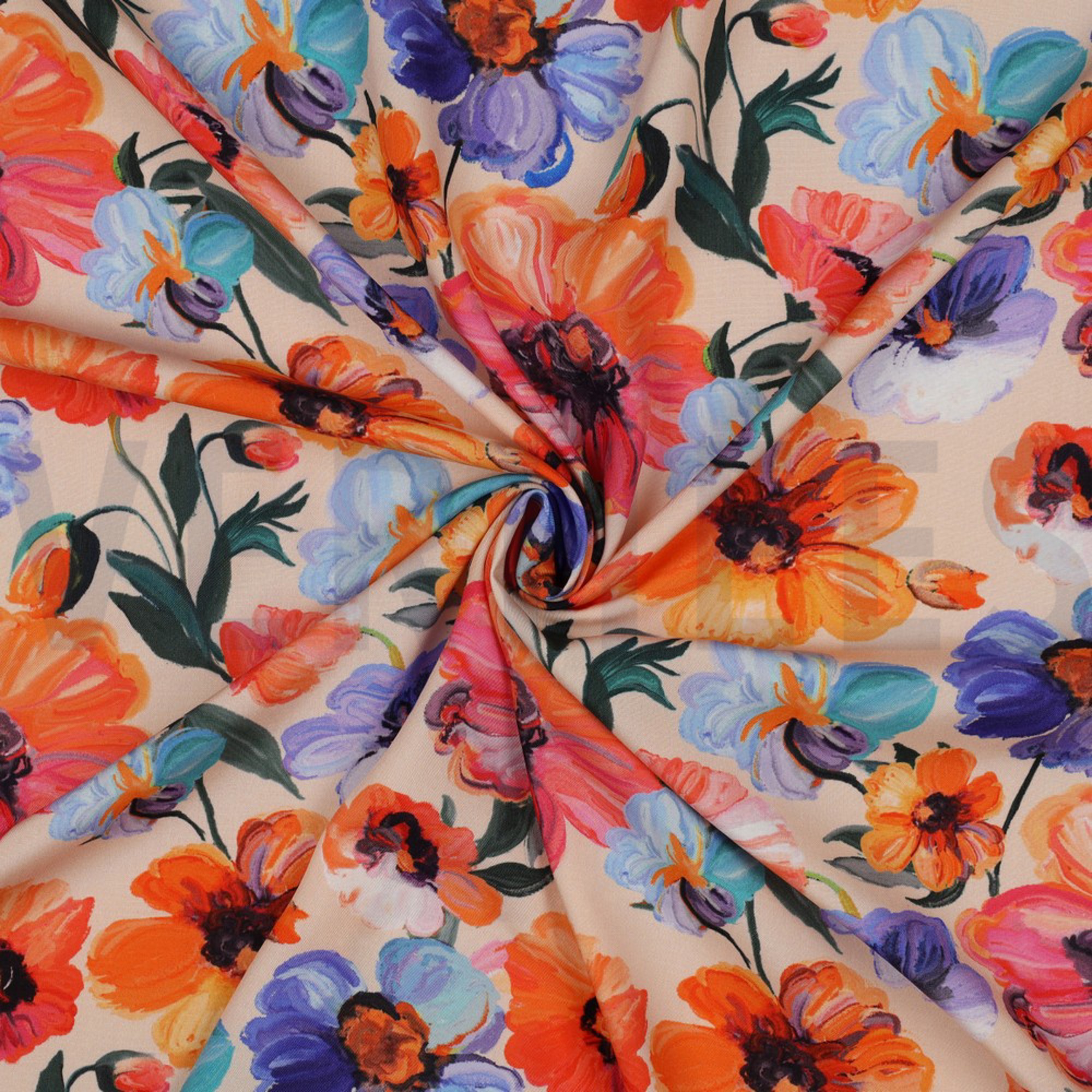 VISKOSE RADIANCE DIGITAL BLUMEN PFIRSICH (high resolution) #3