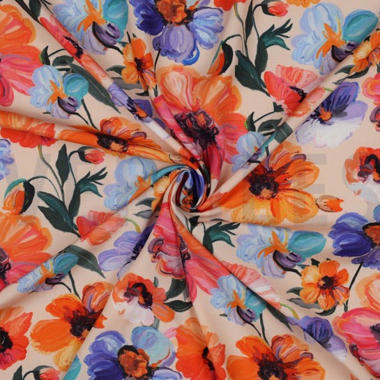 VISKOSE RADIANCE DIGITAL BLUMEN PFIRSICH #7