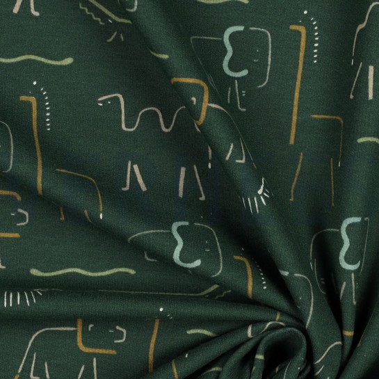 SOFT SWEAT SAFARI TIERE DUNKELGRÜN #7