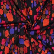 VISCOSE SATIN DIGITAL ABSTRACT BLACK (thumbnail) #3