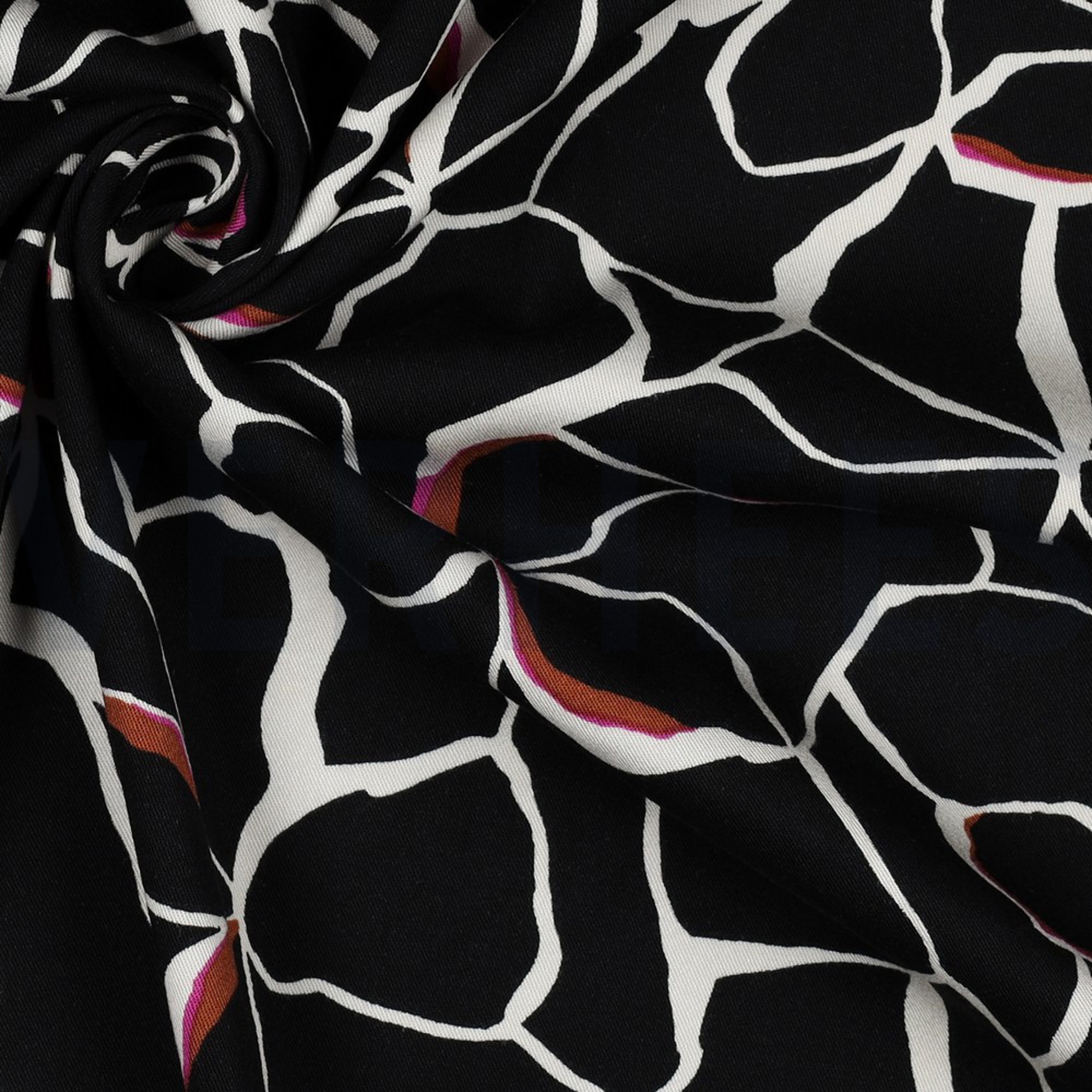 VISCOSE ROSELLA STRETCH BLOEMEN ZWART (high resolution) #3