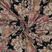 VISCOSE SATIN DIGITAL FLOWERS BLACK (thumbnail) #3