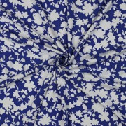 VISCOSE STRETCH FLOWERS COBALT (thumbnail) #3
