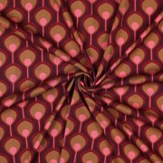 VISCOSE ROSELLA STRETCH ABSTRACT BURGUNDY (thumbnail) #3