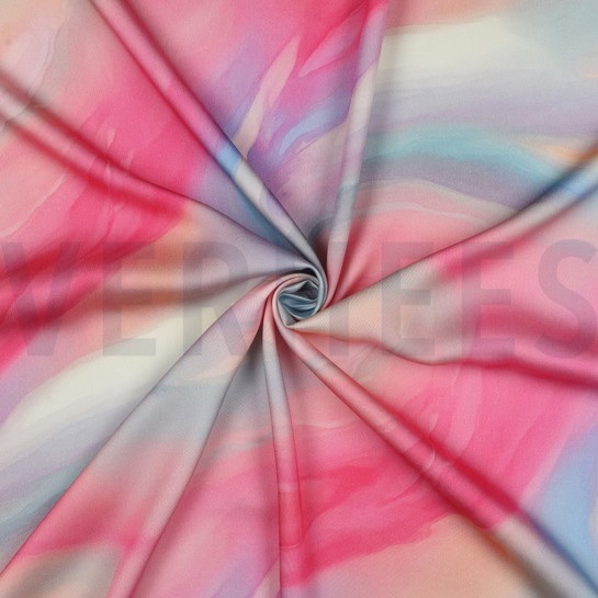 VISKOSE SATIN DIGITAL ABSTRACT ROSA #7