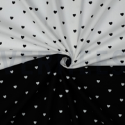 FINE POPLIN HEARTS WHITE/BLACK (thumbnail) #3