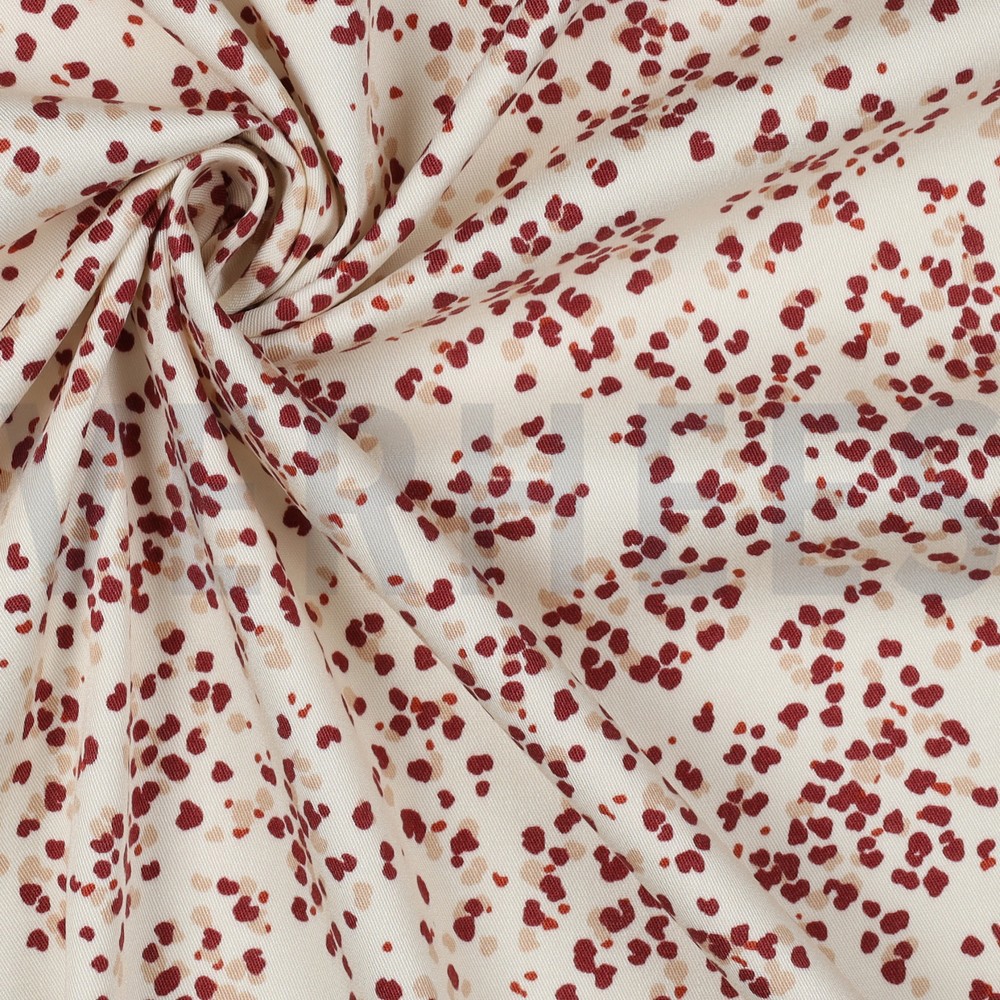 VISKOSE ROSELLA STRETCH PUNKTE GEBROCHEN WEISS #7