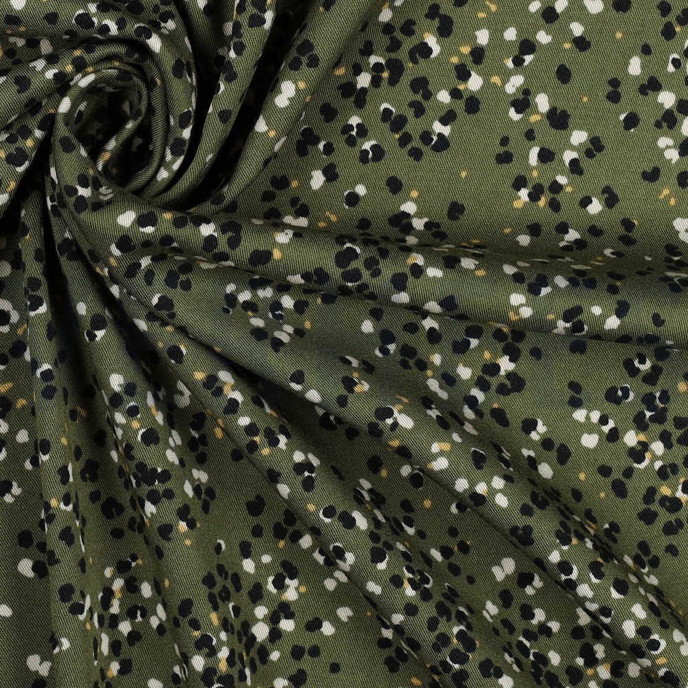 VISCOSE ROSELLA STRETCH STIPPEN MOSGROEN #7