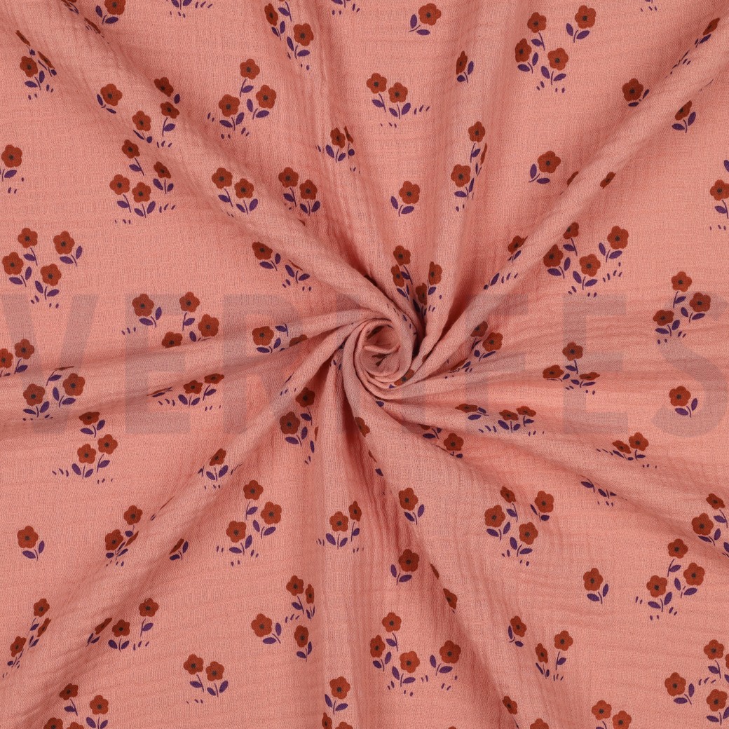 DOUBLE GAUZE FLOWERS PEACH #7