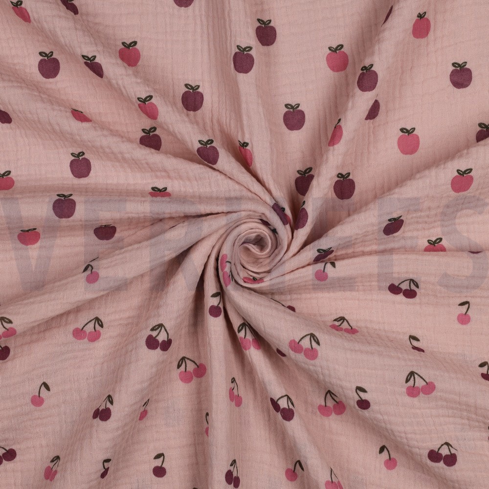 DOUBLE GAUZE FRUITS SOFT ROSE #7