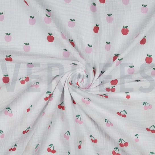 MUSSELIN FRÜCHTE WEISS #7