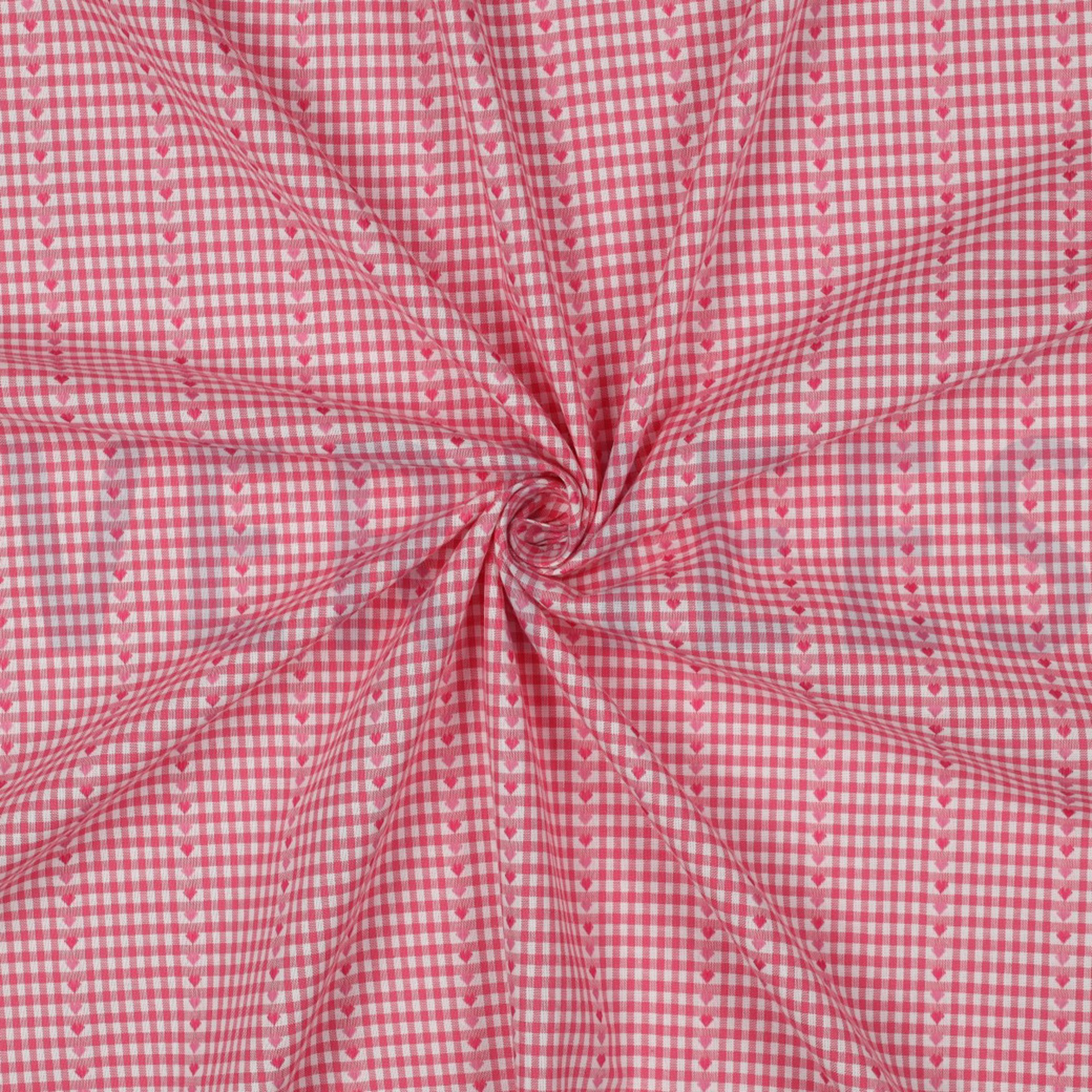 COTTON JACQUARD HEARTS PINK (high resolution) #3