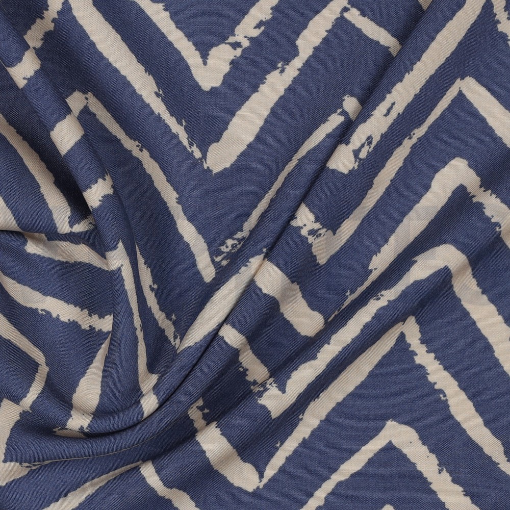 VISKOSE RADIANCE ZIG ZAG JEANSBLAU #7