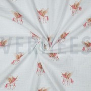 DOUBLE GAUZE DIGITAL UNICORNS WHITE (thumbnail) #3