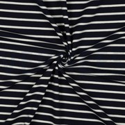 FRENCH TERRY GARENGEVERFD STREPEN DONKERBLAUW/ÉCRU (thumbnail) #3