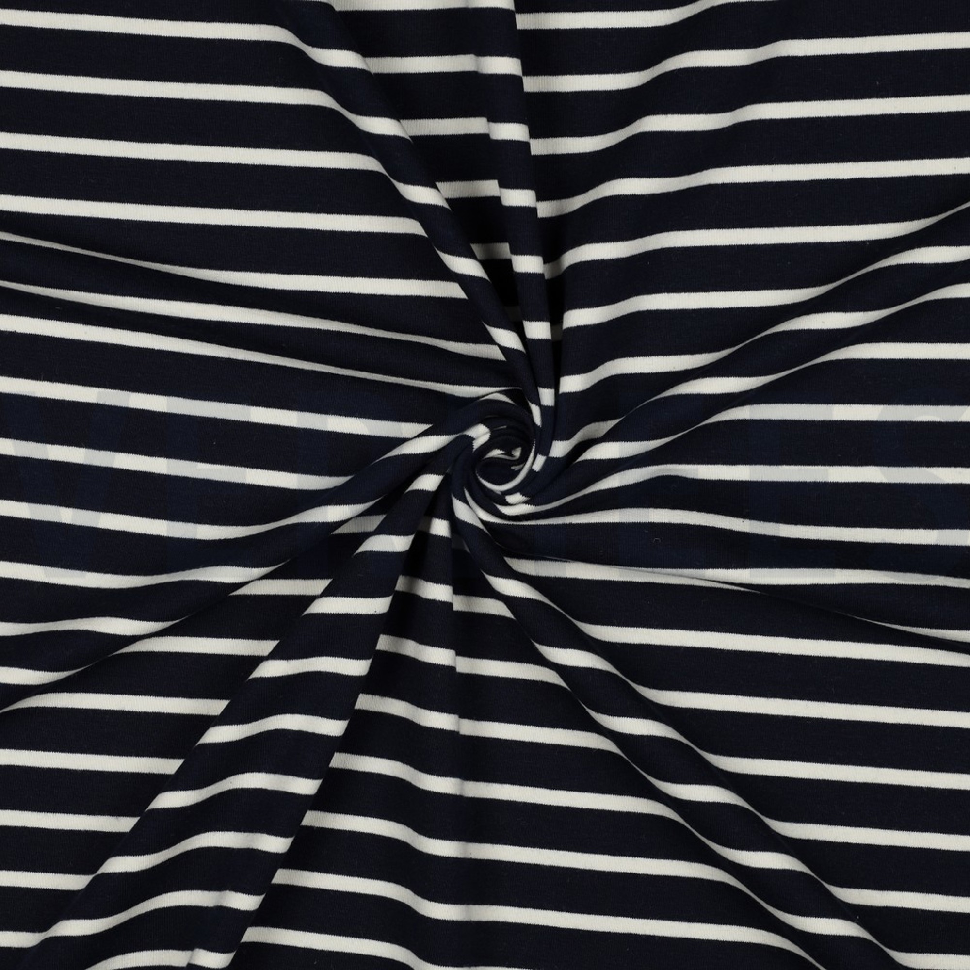 FRENCH TERRY GARENGEVERFD STREPEN DONKERBLAUW/ÉCRU (high resolution) #3