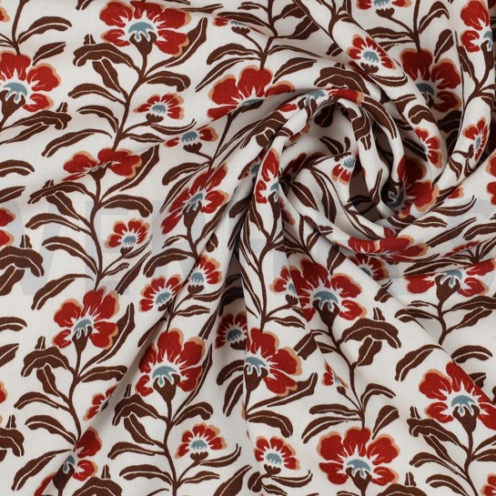 VISKOSE RADIANCE BLUMEN GEBROCHEN WEISS #7