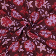 LINNEN VISCOSE BLOEMEN BORDEAUXROOD (thumbnail) #3