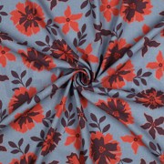 LIN VISCOSE FLEURS BLEU (thumbnail) #3