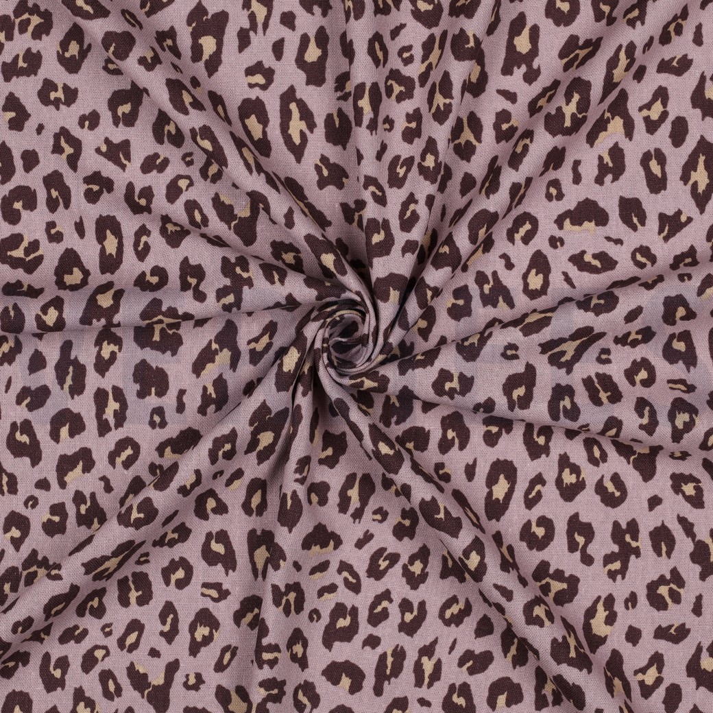 LINNEN VISCOSE DIERENHUID MAUVE #7