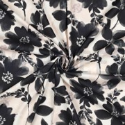 BAUMWOLLE VISKOSE DIGITAL BLUMEN WEISS (thumbnail) #3
