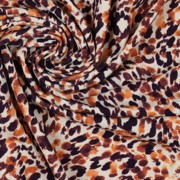 LEINEN JERSEY DIGITAL LEOPARD PRINT NATUR ORANGE (thumbnail) #3