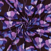 COTTON VISCOSE FLOWERS BURGUNDY (thumbnail) #3