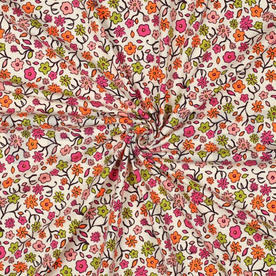 JERSEY NEON FLOWERS WHITE #7