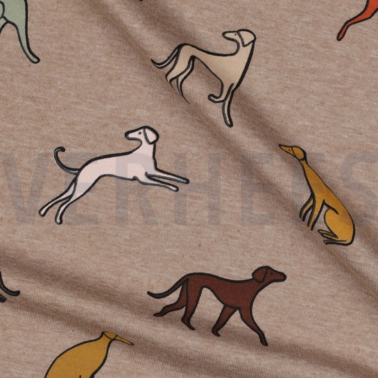 JERSEY MELANGE HONDEN TAUPE #7