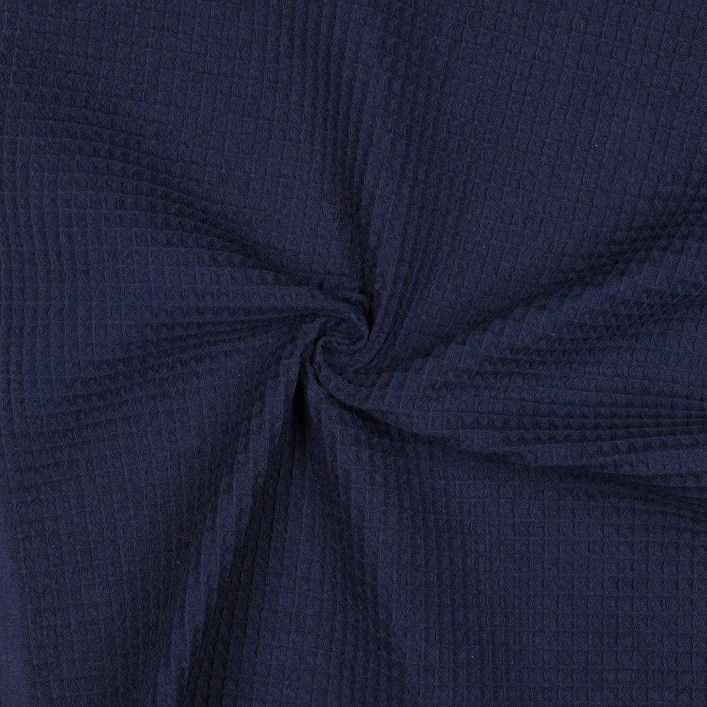 BAUMWOLLE WAFFEL MARINEBLAU #7