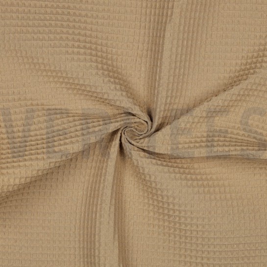 BAUMWOLLE WAFFEL HELL SAND #7