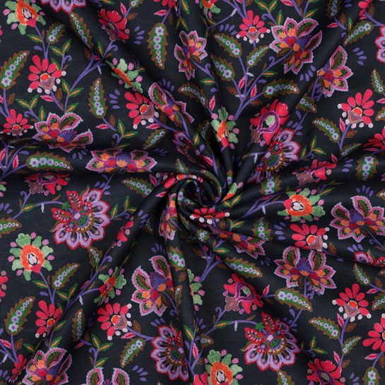 SOFTSHELL DIGITAL FLOWERS NAVY #7